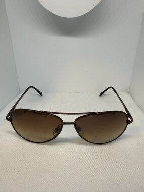 Jessica Simpson J402 Bronze Brown Gradient Aviator Sunglasses Metal Women's